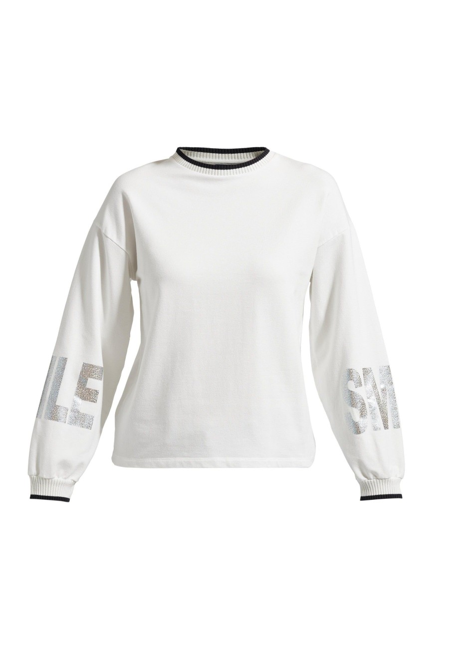 Tops Laurie | T-Shirt Smile Regular Jersey - Blanc Casse