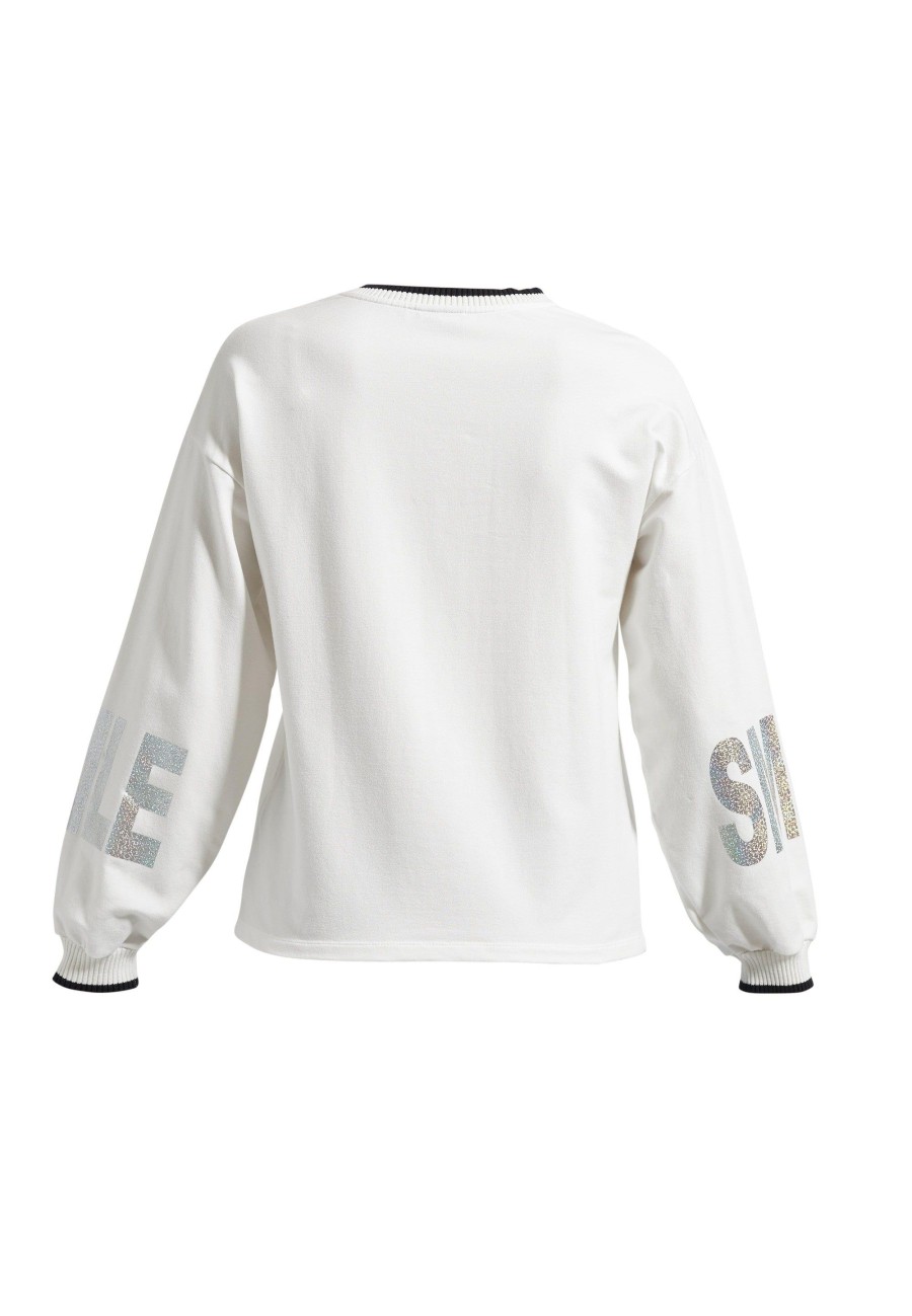 Tops Laurie | T-Shirt Smile Regular Jersey - Blanc Casse