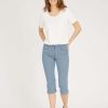 Silhouette Laurie | Charlotte Regular Capri - Blue Striped