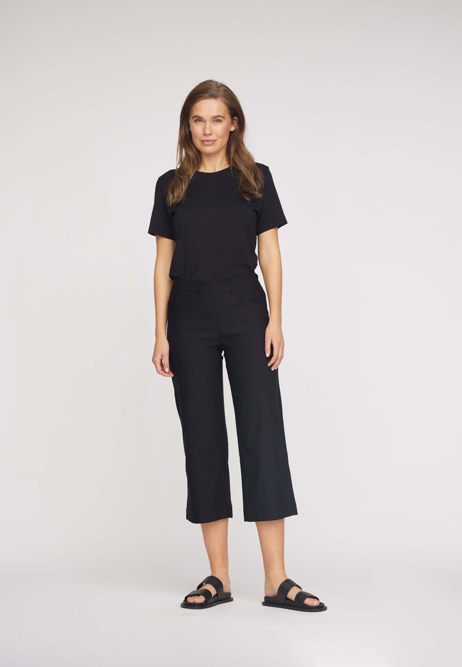 Silhouette Laurie | Crop Top Ample Donna - Noir