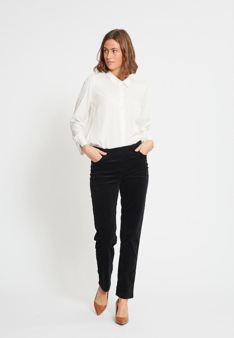 Silhouette Laurie | Kelly Regular Corduroy - Medium Length - Black