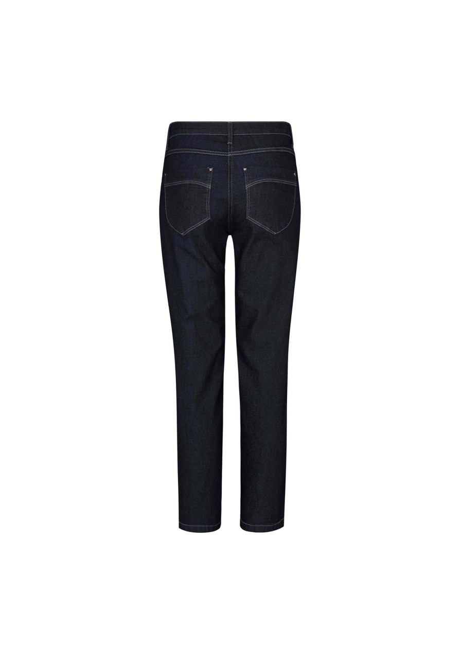 Silhouette Laurie | Laura Slim - Medium Length - Washed Dark Blue Denim