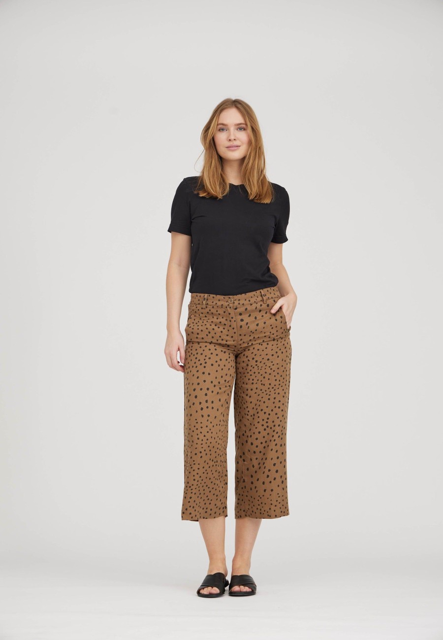 Silhouette Laurie | Hilde Loose Crop - Imprime Camel