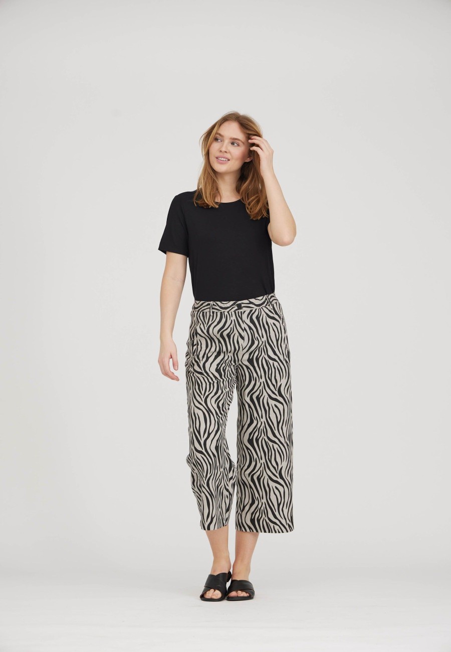 Silhouette Laurie | Hilde Loose Crop - Imprime Sable Gris