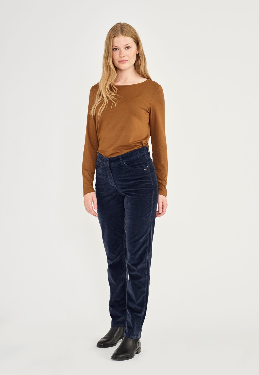 Silhouette Laurie | Charlotte Regular Corduroy - Medium Length - Navy