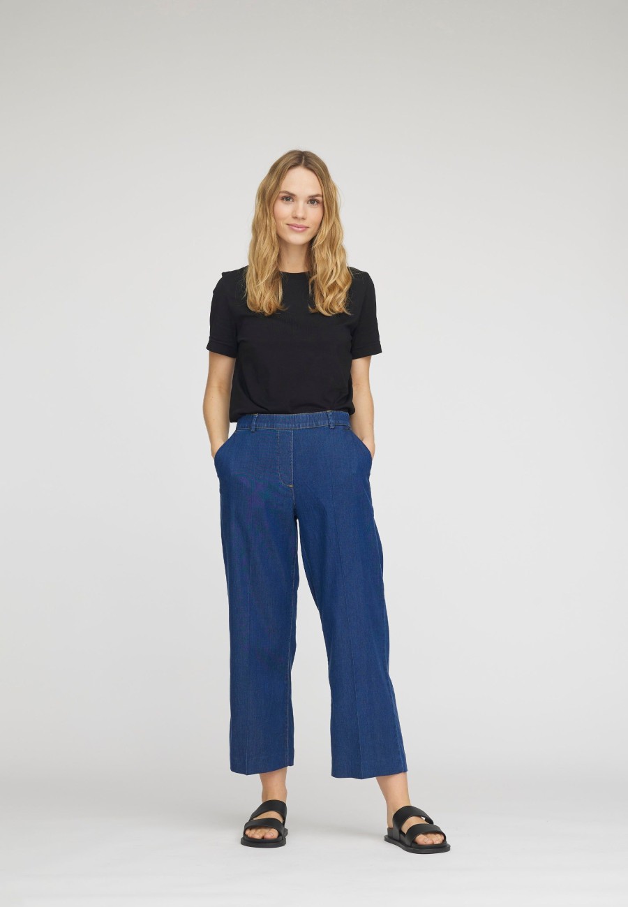 Silhouette Laurie | Phoebe Loose Crop - Denim Bleu Moyen