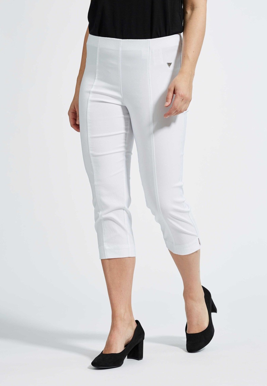 Silhouette Laurie | Aubrey Slim Capri - White