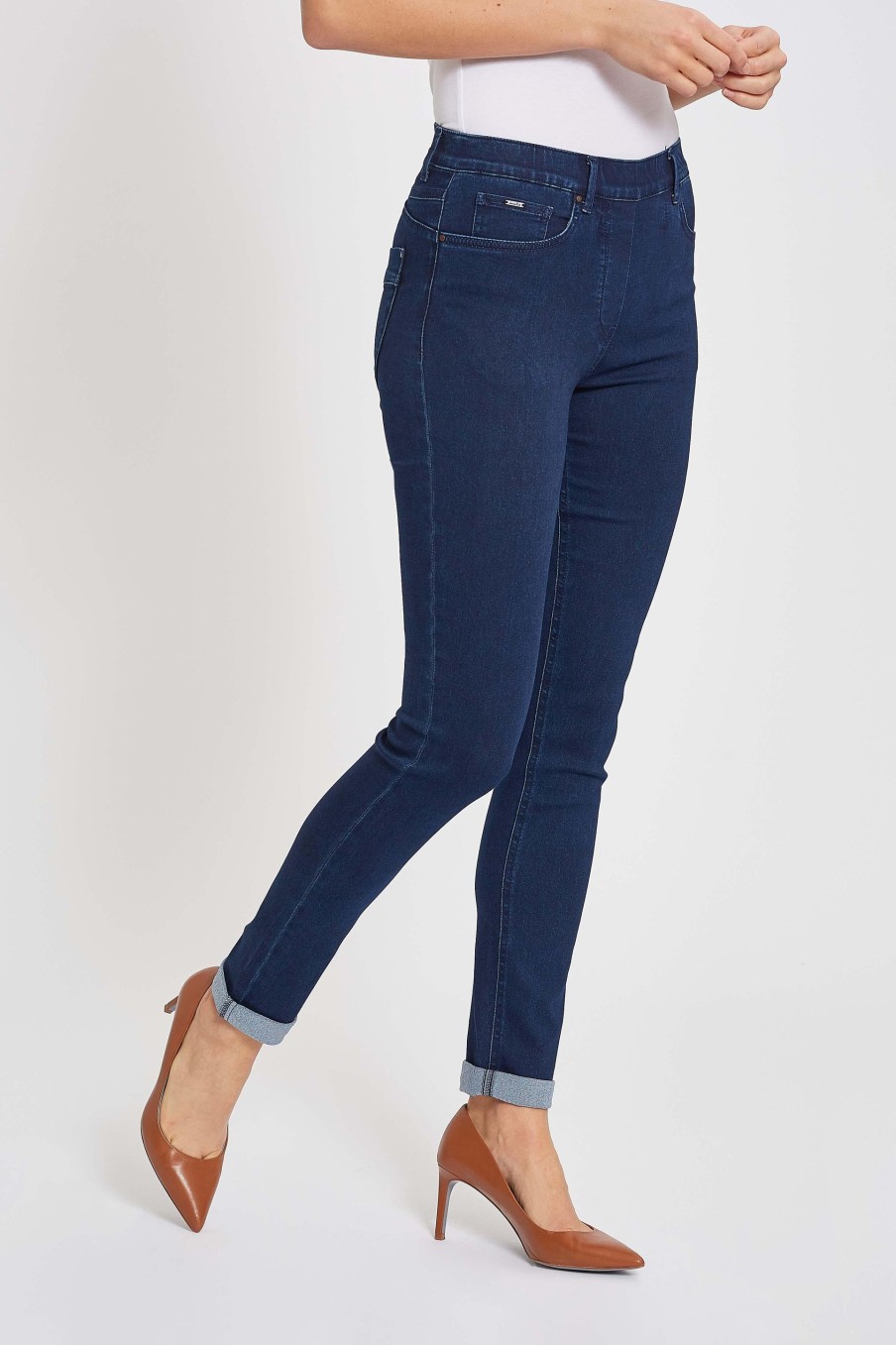 Silhouette Laurie | Faith Turn Slim - Short Length - Denim Washed