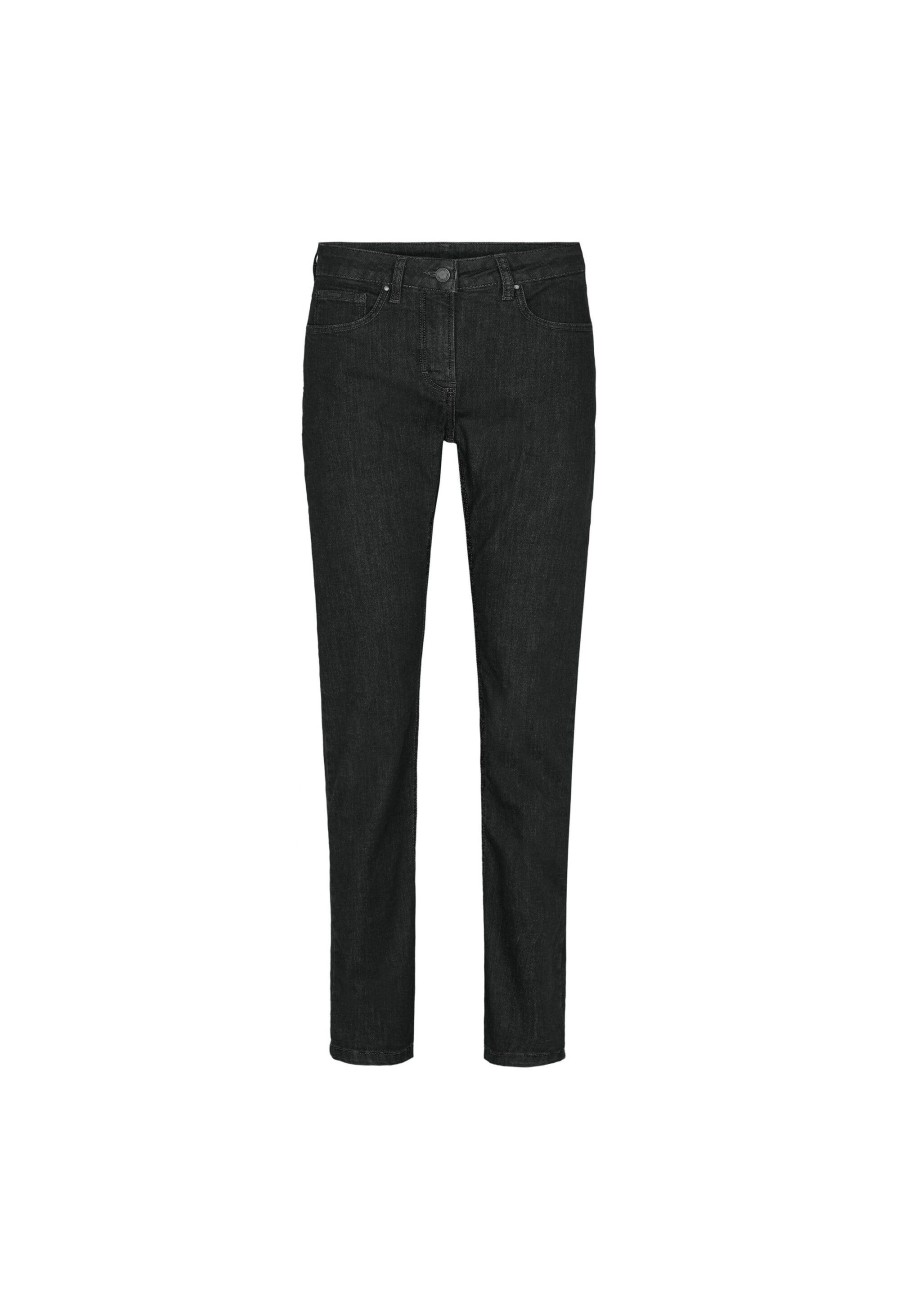 Silhouette Laurie | Laura Slim - Medium Length - Ecolabel - Washed Black Denim