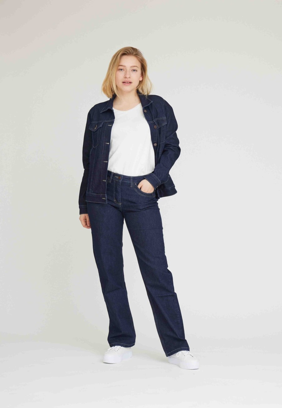 Silhouette Laurie | Amelia Straight - Longueur Moyenne - Denim Bleu Fonce