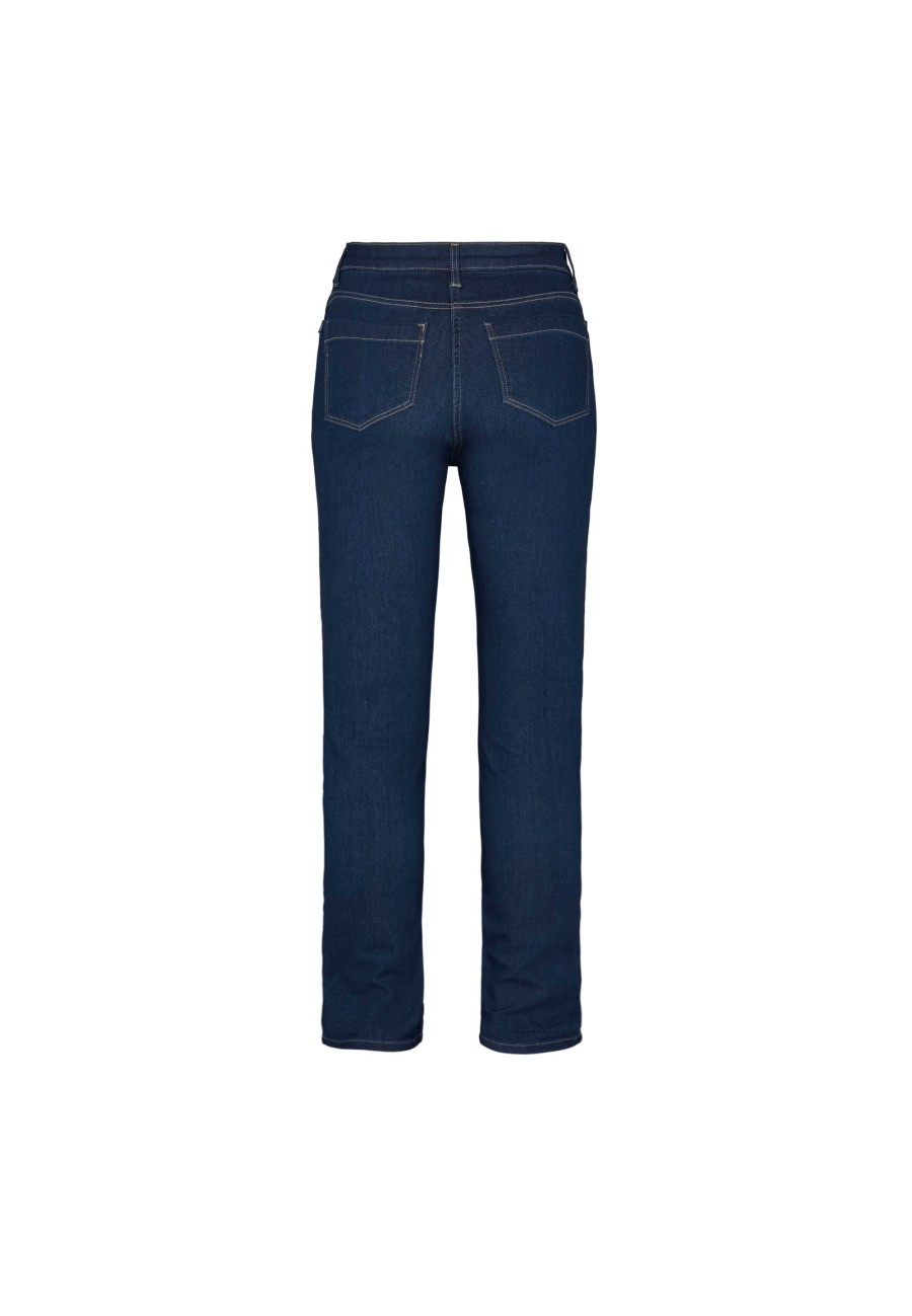 Silhouette Laurie | Amelia Straight - Medium Length - Dark Blue Denim