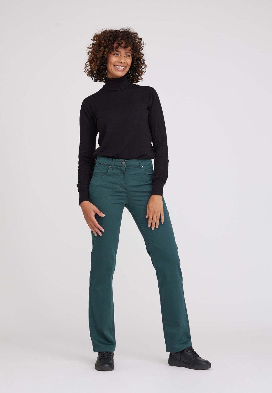 Silhouette Laurie | Amelia Straight - Medium Length - Darkest Green