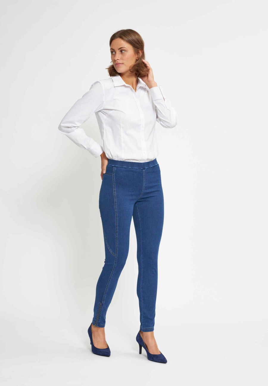 Length Laurie | Stella Skinny - Longueur Courte - Denim Bleu Moyen