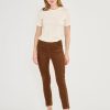 Silhouette Laurie | Madison Slim Corduroy Crop - Bronze