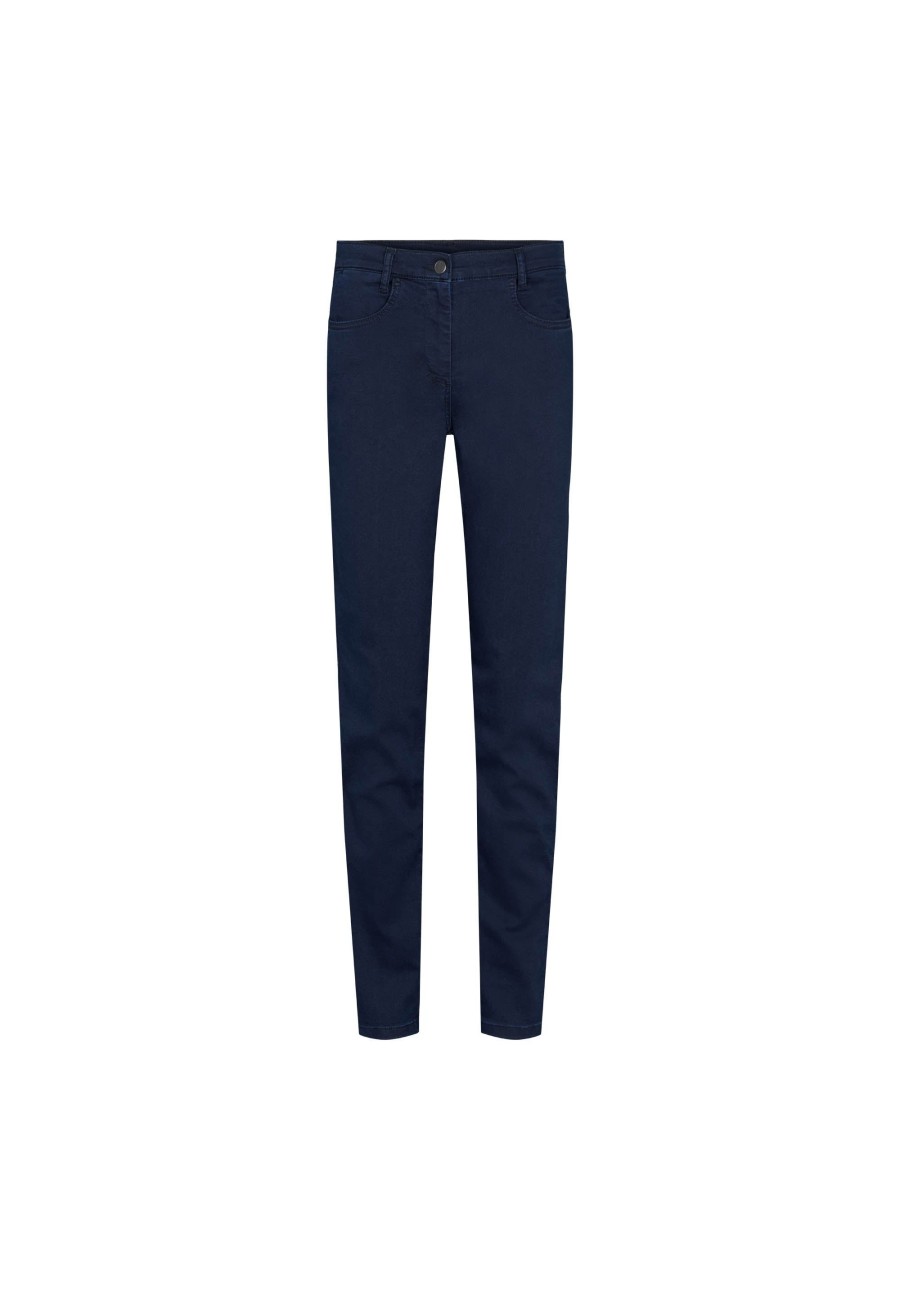 Silhouette Laurie | Serene 5-Pocket Regular - Medium Length - Dark Blue Denim