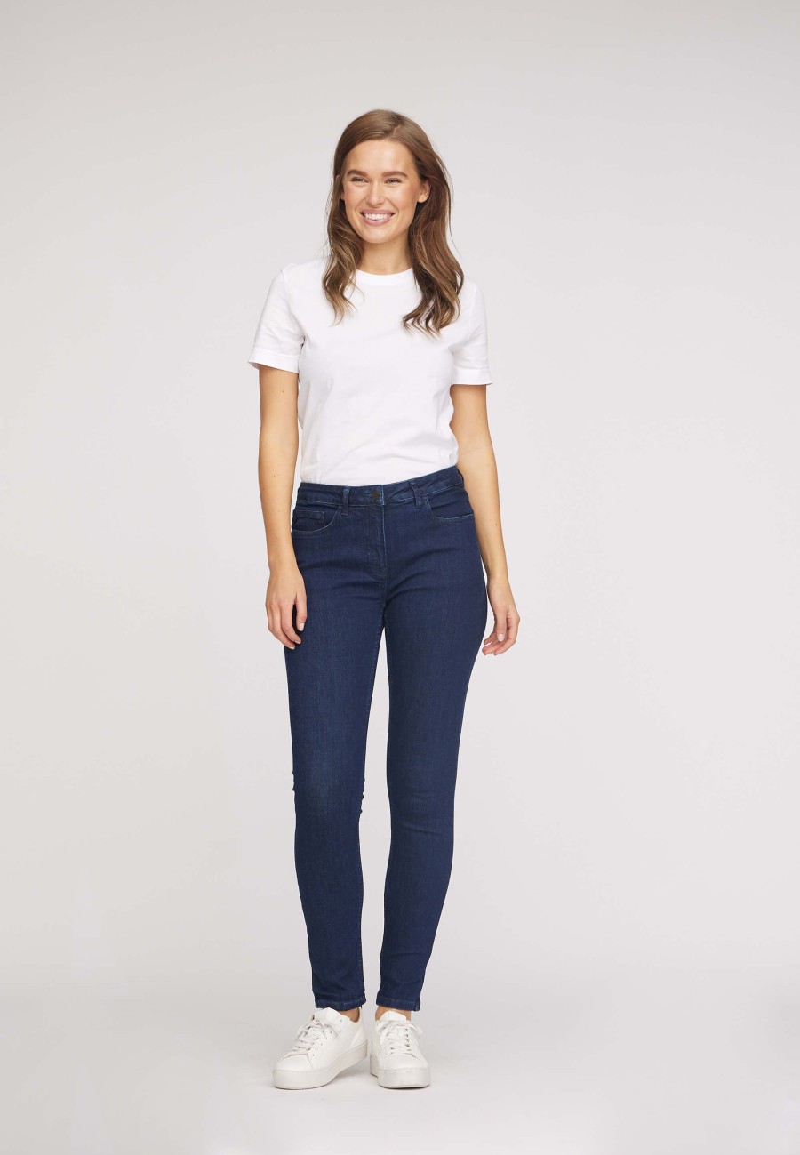 Silhouette Laurie | Laura Slim - Medium Length - Ecolabel - Dark Blue Denim