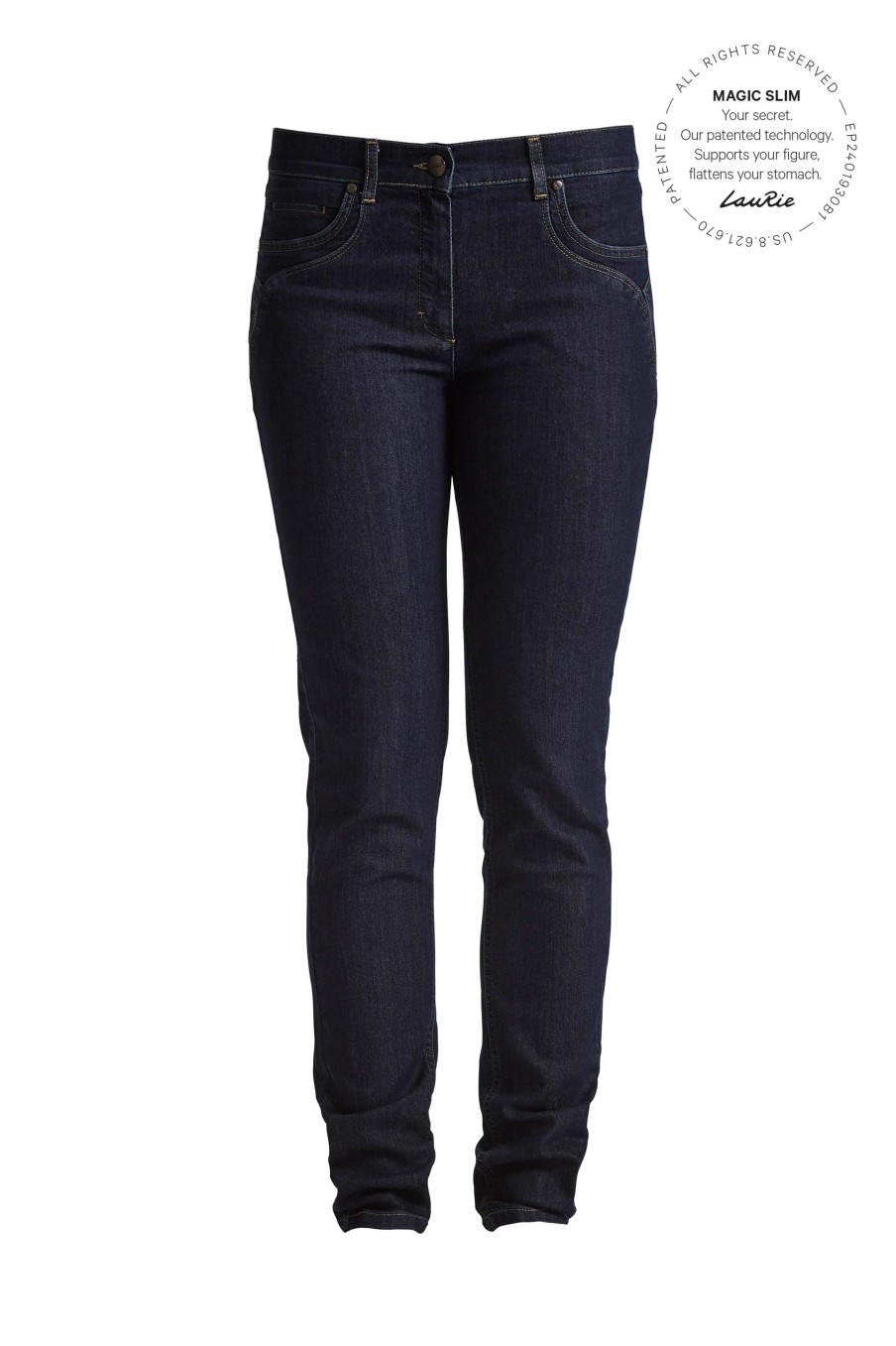 Silhouette Laurie | Jane Slim - Medium Length - Dark Blue Denim