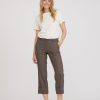 Silhouette Laurie | Judy Turn-Up Straight Crop - Chocolate Chip H. Check