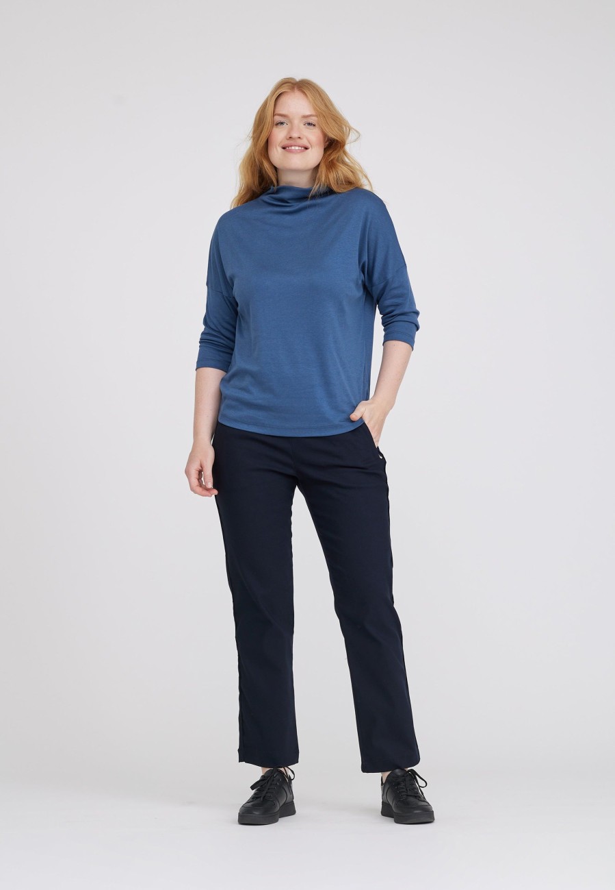 Tops Laurie | Blouse Jersey Esther - Bleu Nordique