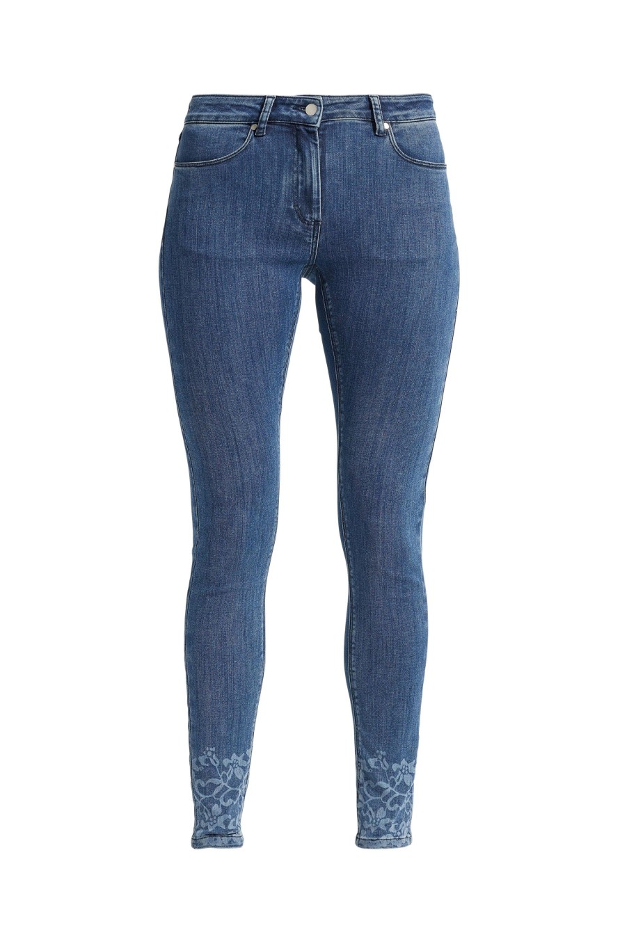 Length Laurie | Olivia Lazer Skinny - Longueur Courte - Denim Bleu Moyen