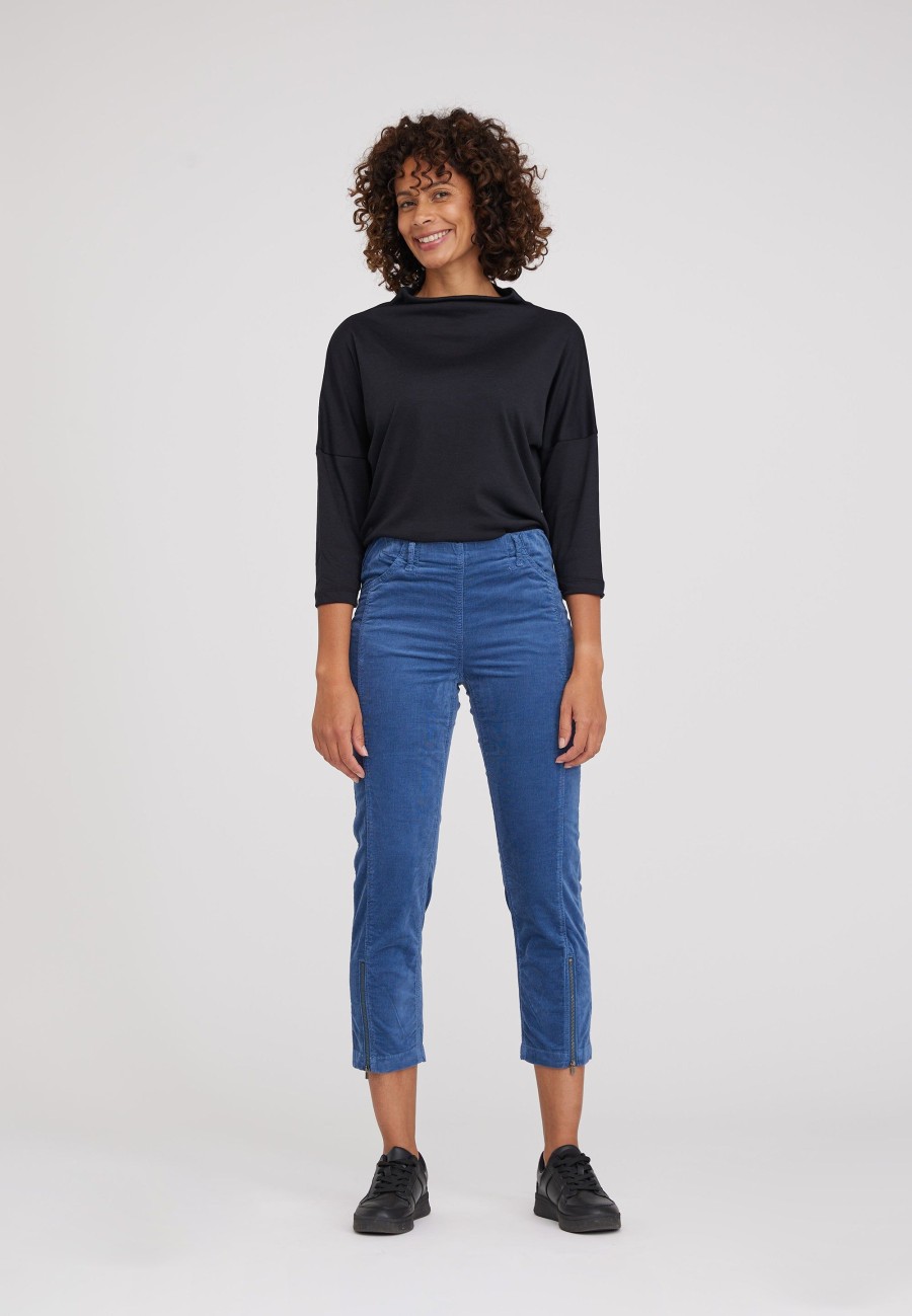 Silhouette Laurie | Piper Regular Corduroy Crop - Nordic Blue