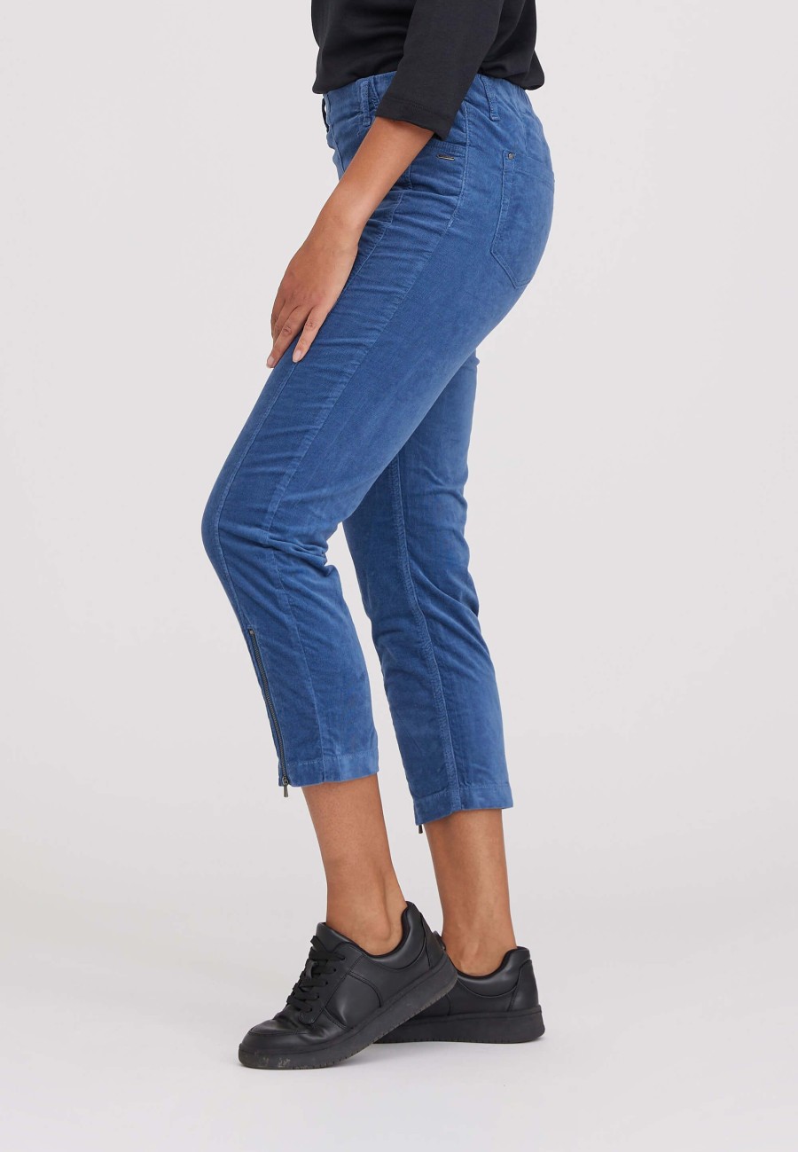 Silhouette Laurie | Piper Regular Corduroy Crop - Nordic Blue