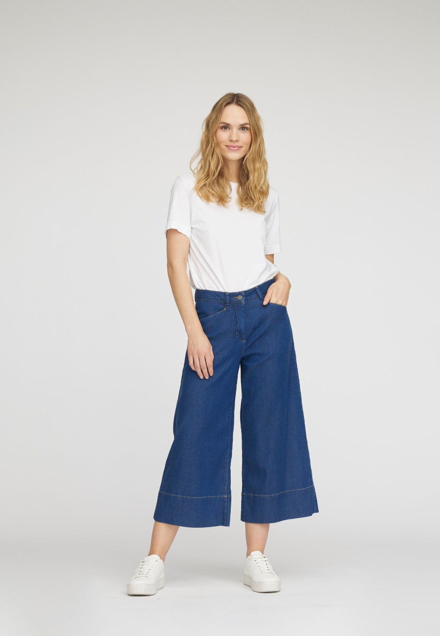 Silhouette Laurie | Rachel Loose Crop - Denim Bleu Moyen