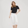 Silhouette Laurie | Hannah Regular Capri Medium Length - White