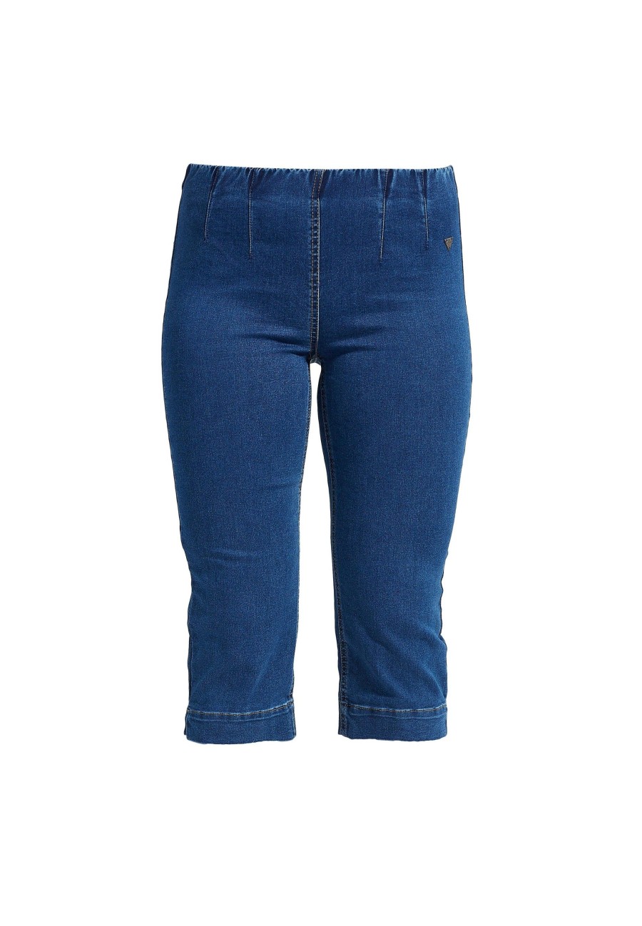 Silhouette Laurie | Naomi Slim Capri - Medium Blue Denim