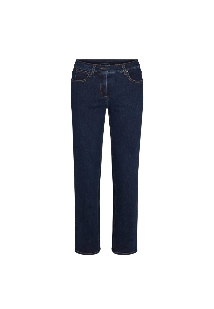 Silhouette Laurie | Marple Straight - Medium Length - Dark Blue Denim