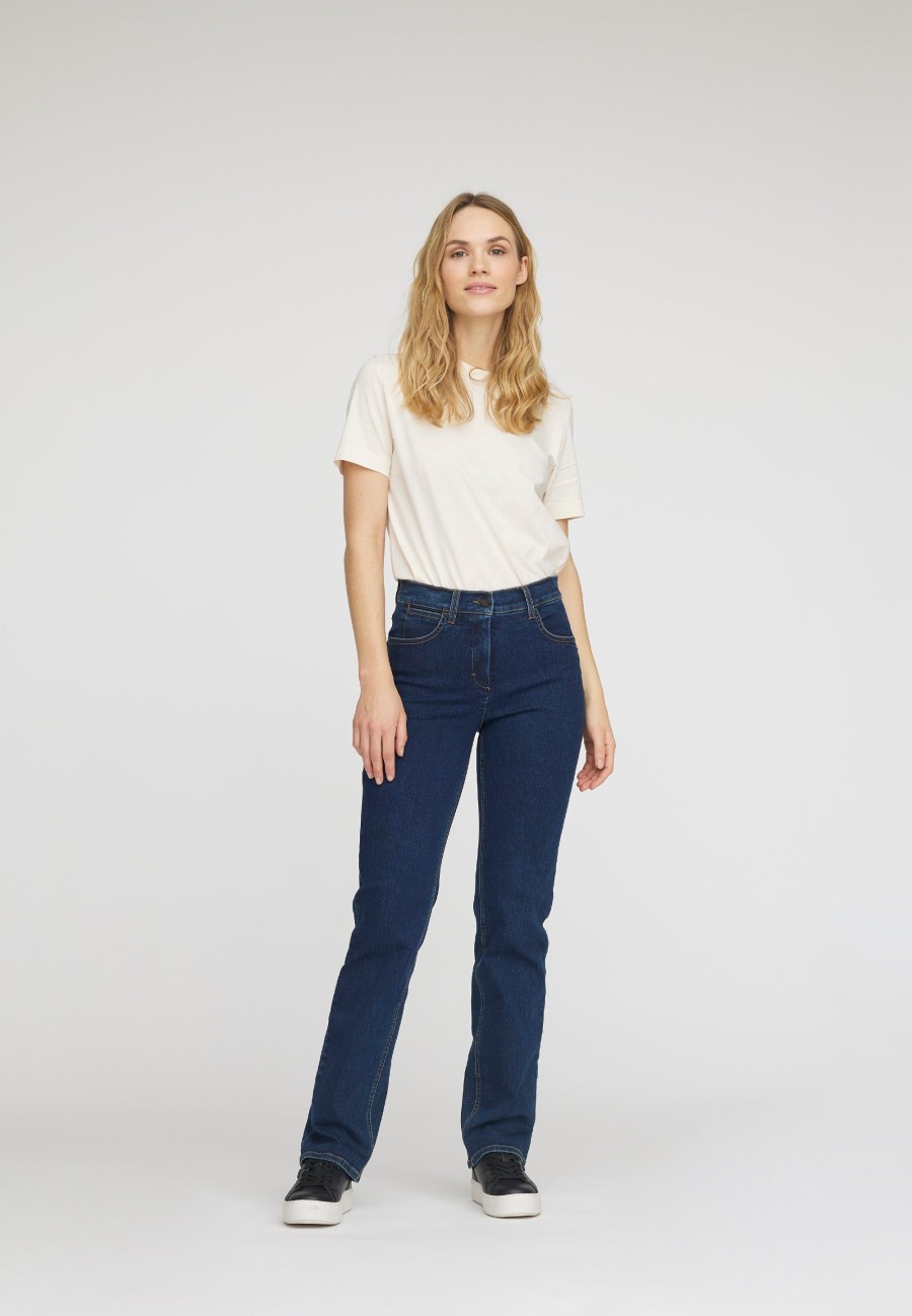 Silhouette Laurie | Marple Straight - Medium Length - Dark Blue Denim