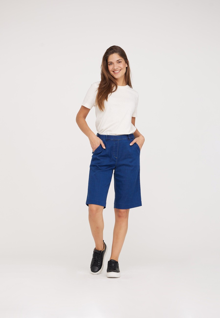 Silhouette Laurie | Short Ample Phoebe - Denim Bleu Moyen